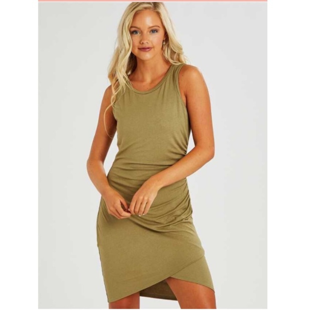 NWT Altar’d State Bree Midi Dress in Lt Olive